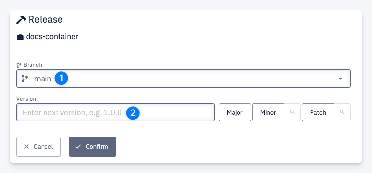 Container release