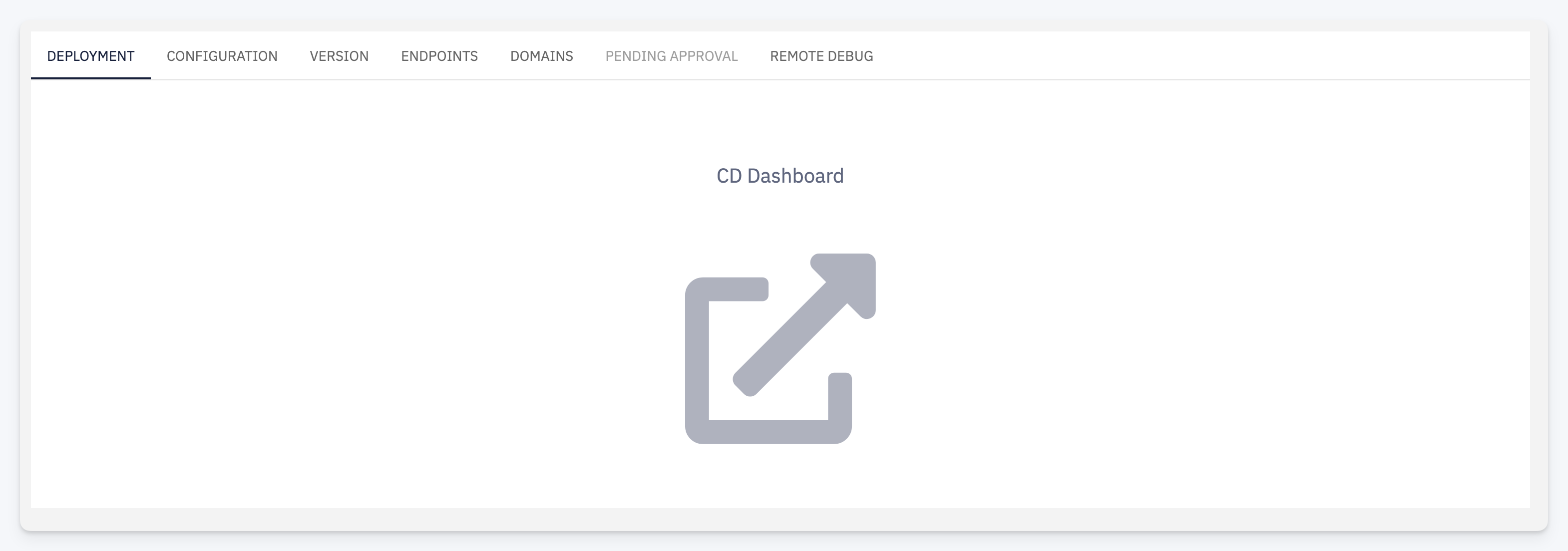 Deployment tab
