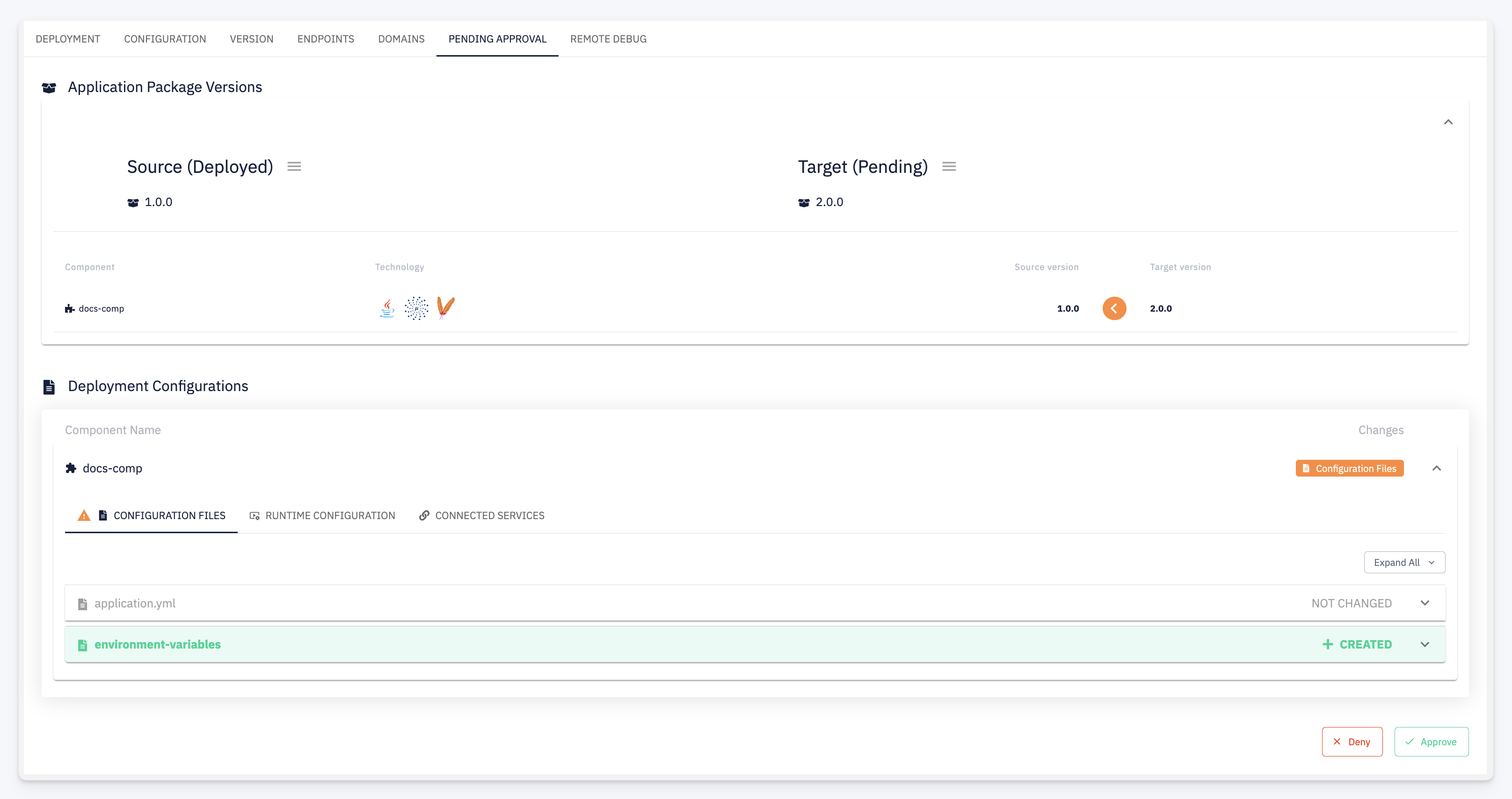 Pending Approval tab