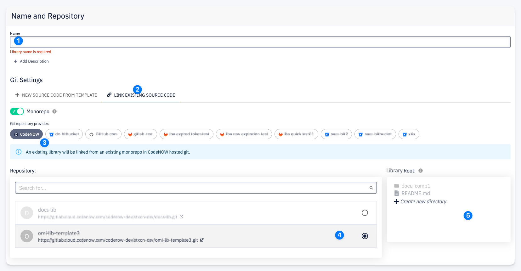 Link existing source code