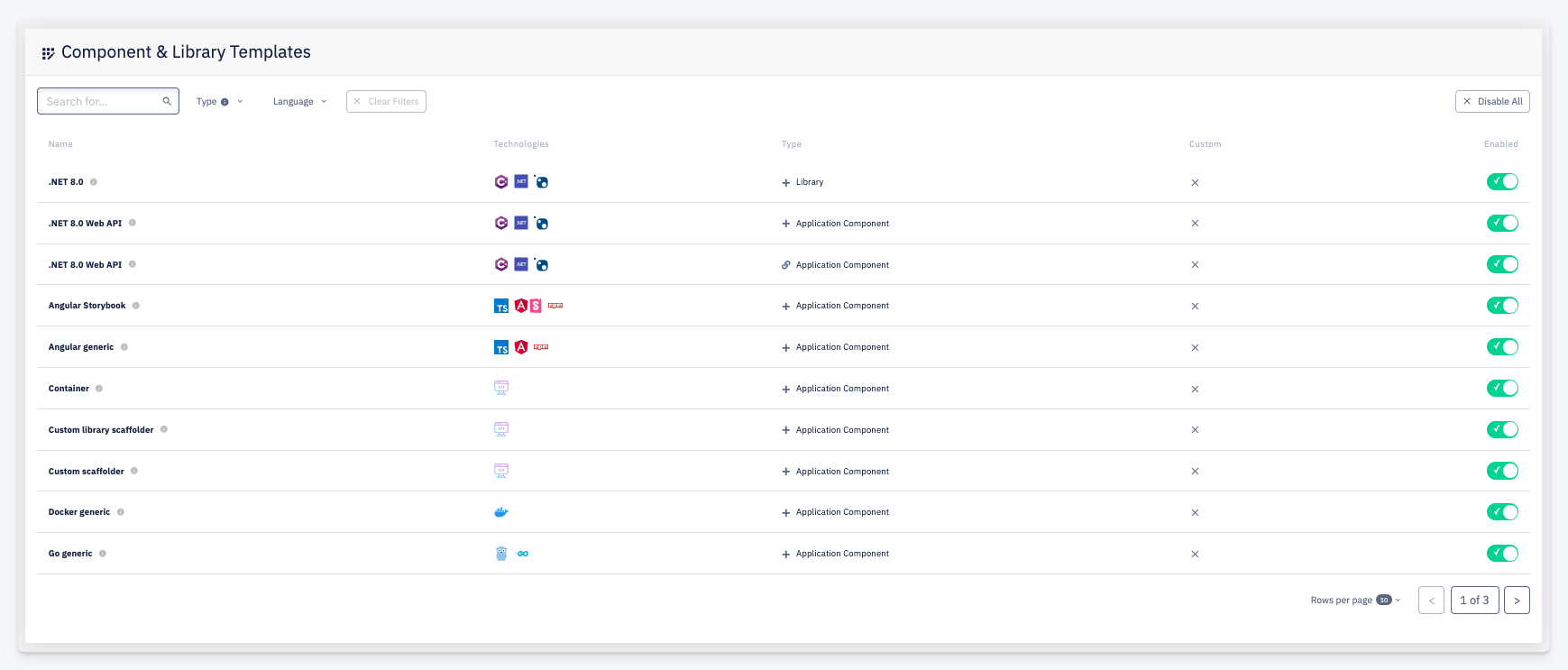 Component & Library Templates