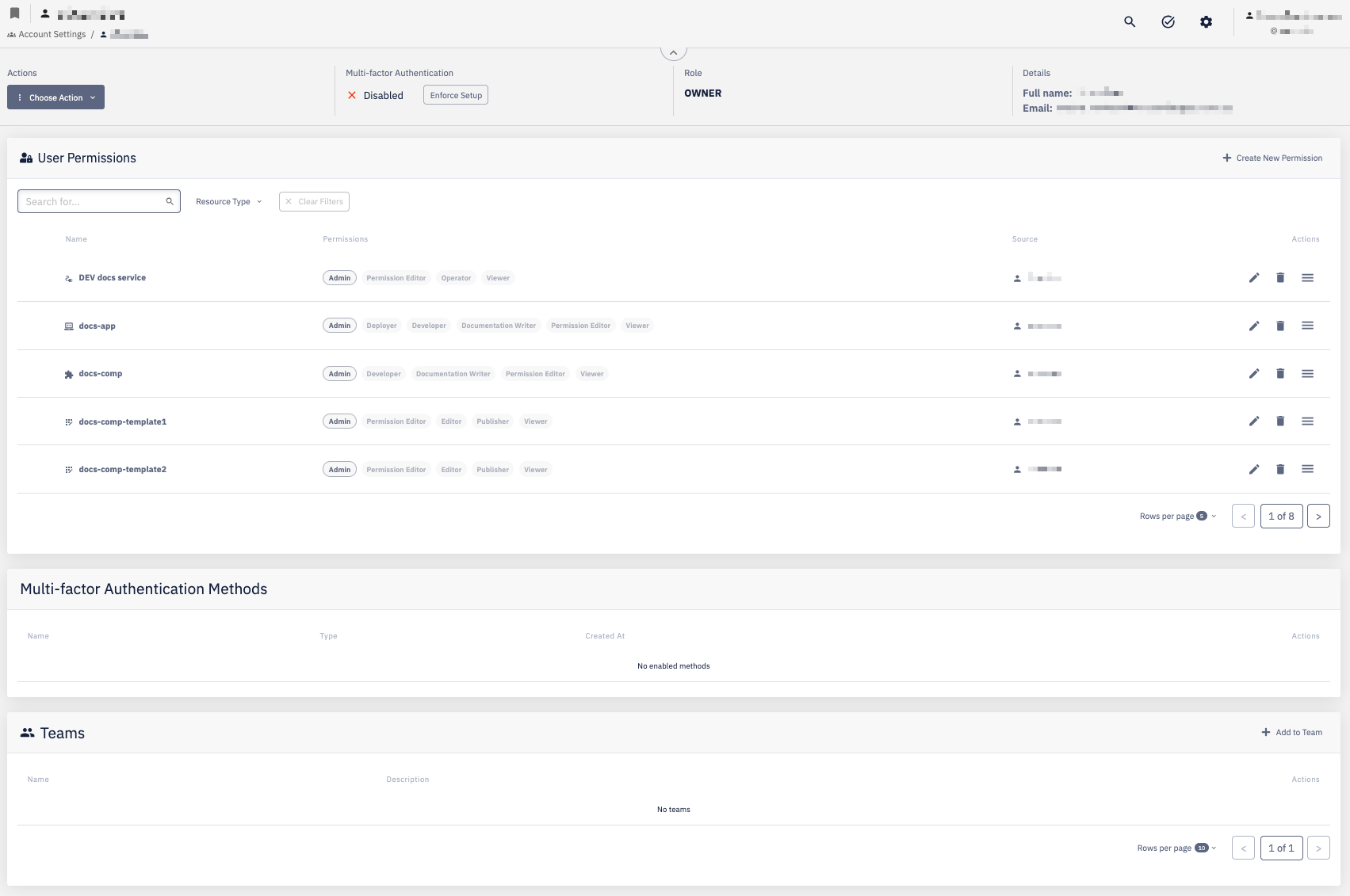 User detail