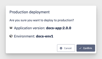 Production deployment confirmation