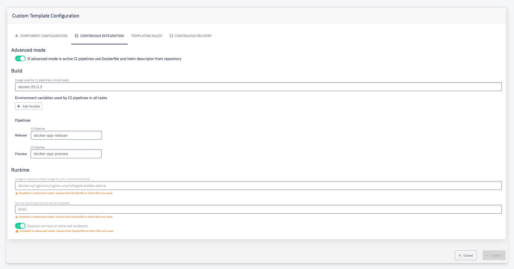 Edit Continuous Integration