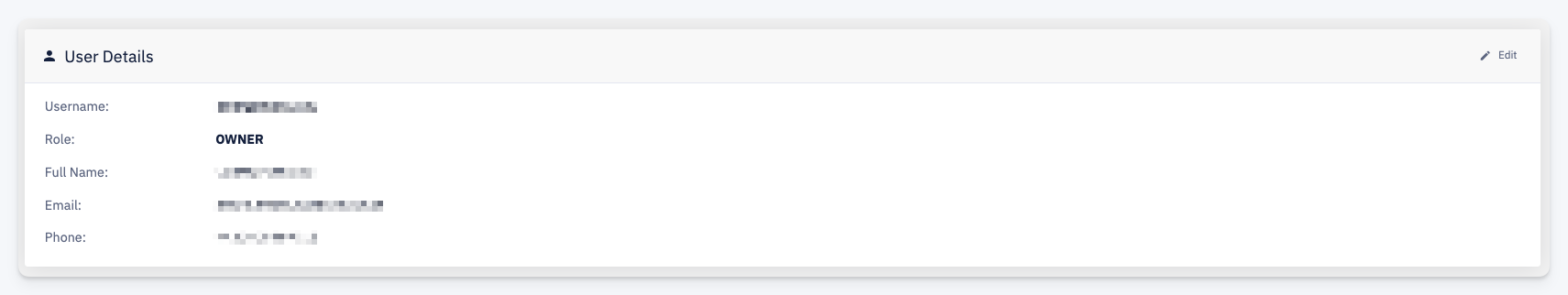 User Details